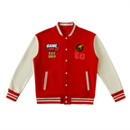 Fall and Football Themed GrahicTwo-Tone Fleeced Varsity Unisex Jacket
