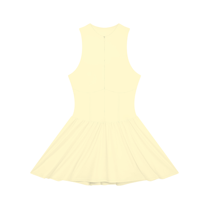 Women’s Ruched Sleeveless Full-Zip Summer  Dress