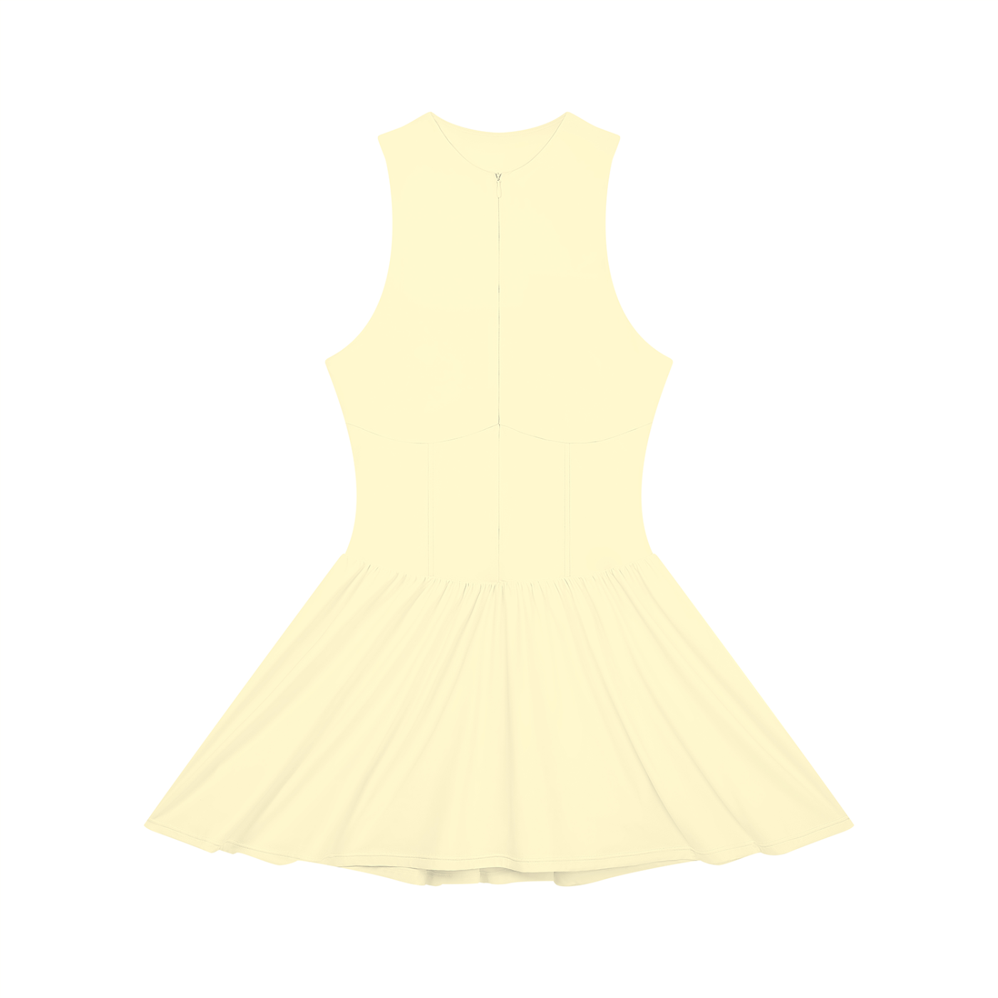 Women’s Ruched Sleeveless Full-Zip Summer  Dress