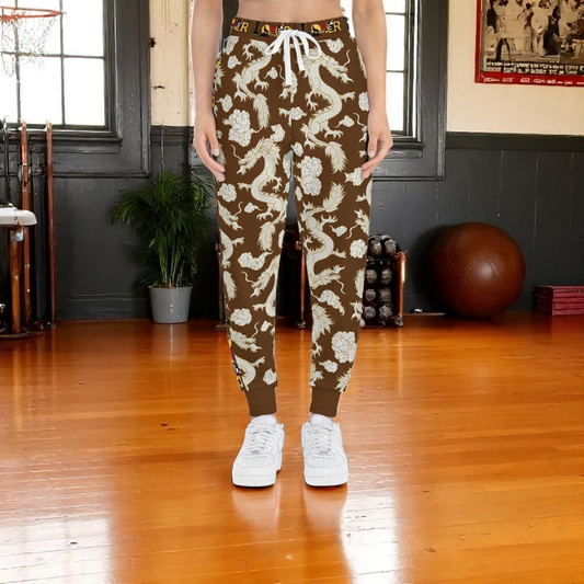 Dragon Print Athletic Joggers for Comfort & Style, Casual Wear, Workouts, Unisex Lounge Pants