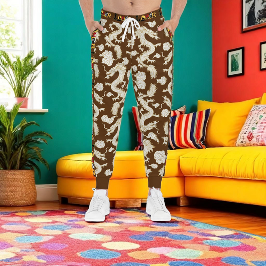 Dragon Print Athletic Joggers for Comfort & Style, Casual Wear, Workouts, Unisex Lounge Pants