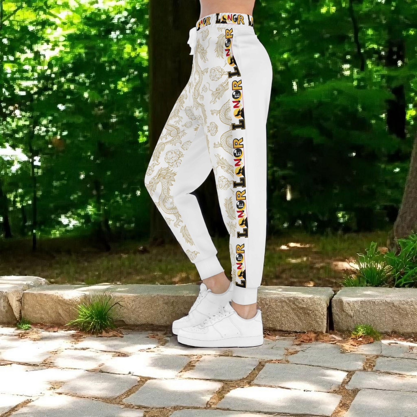Cozy Dragon Print Athletic Joggers for Comfort & Style, Casual Wear, Unisex Pants
