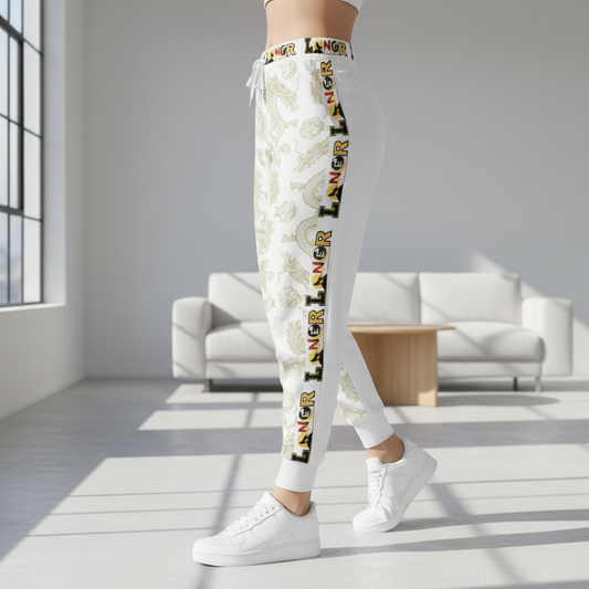 Cozy Dragon Print Athletic Joggers for Comfort & Style, Casual Wear, Unisex Pants