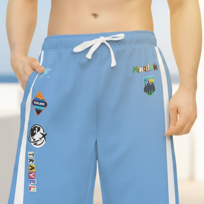Adventure-Inspired Athletic Shorts, Casual Gym Wear, Perfect for Summer Activities Printify