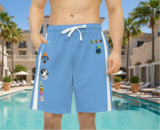 Adventure-Inspired Athletic Shorts, Casual Gym Wear, Perfect for Summer Activities