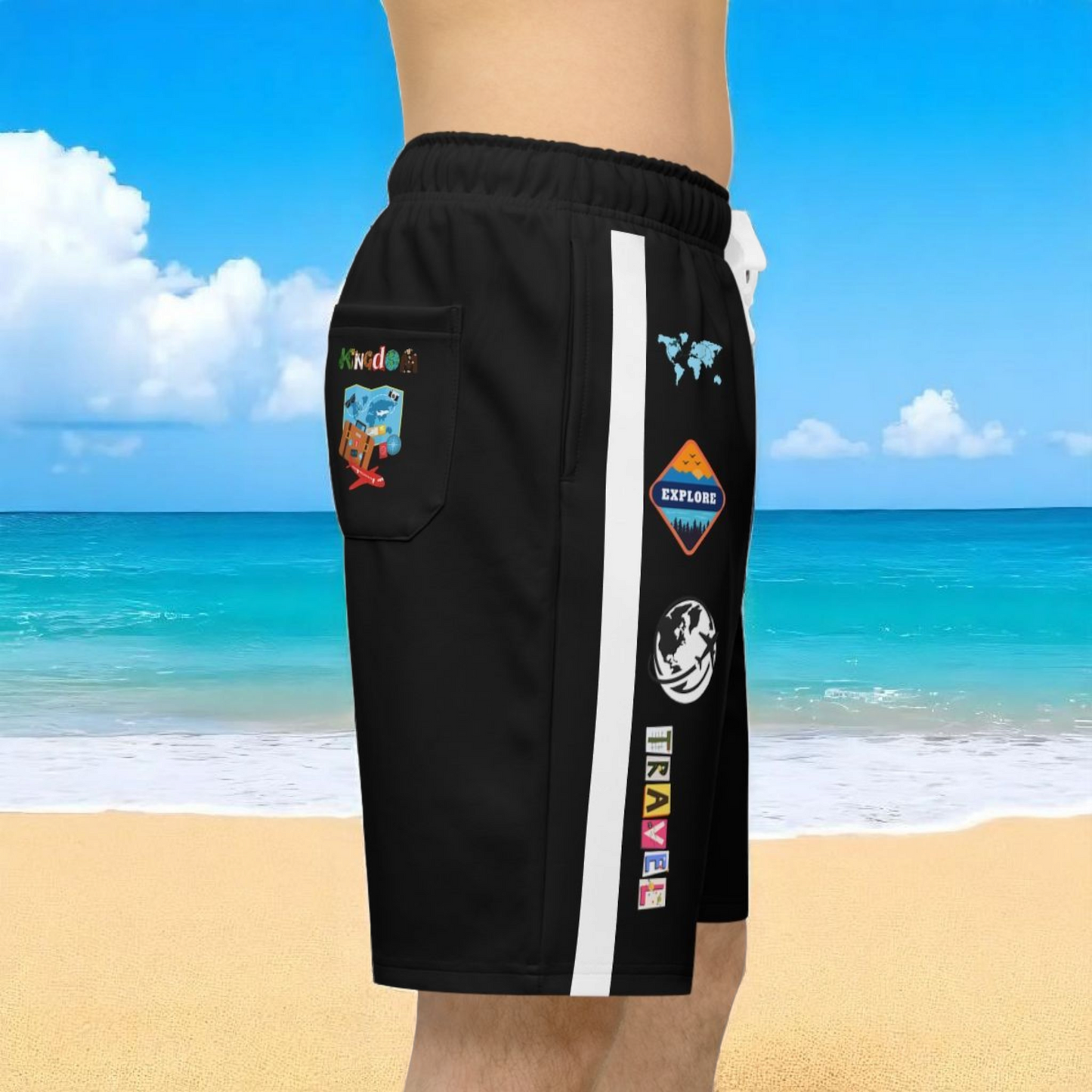 Unisex Adventure-Inspired Athletic Shorts, Casual Gym Wear, Perfect for Summer Activities