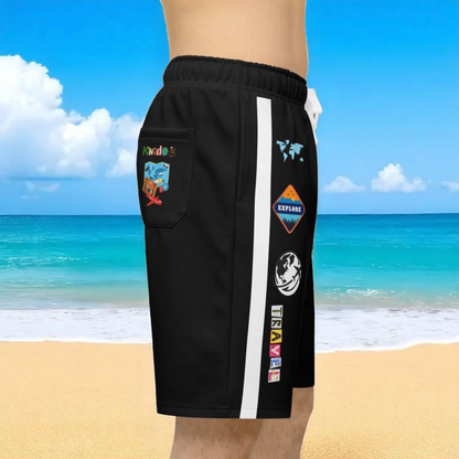 Unisex Adventure-Inspired Athletic Shorts, Casual Gym Wear, Perfect for Summer Activities