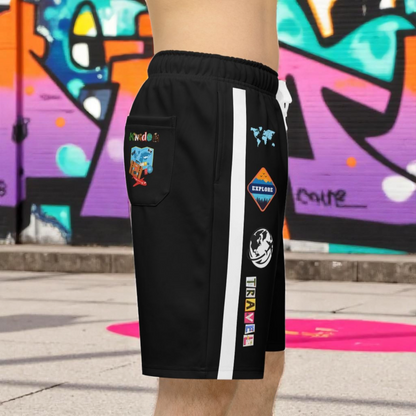 Unisex Adventure-Inspired Athletic Shorts, Casual Gym Wear, Perfect for Summer Activities