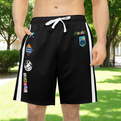 Unisex Adventure-Inspired Athletic Shorts, Casual Gym Wear, Perfect for Summer Activities