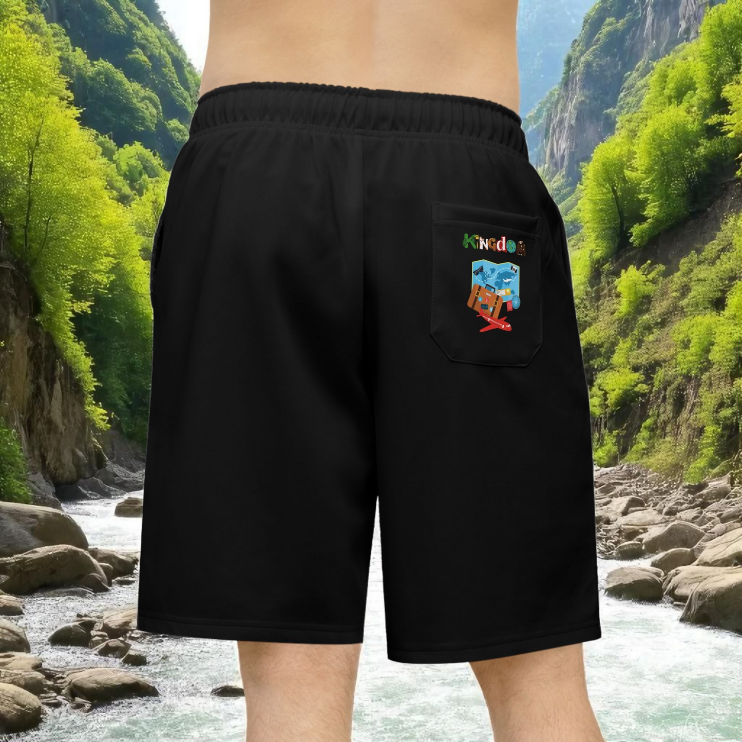 Unisex Adventure-Inspired Athletic Shorts, Casual Gym Wear, Perfect for Summer Activities