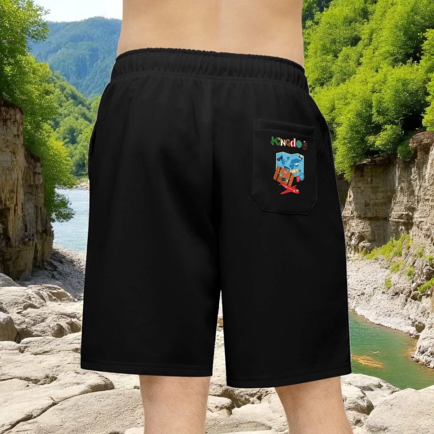 Unisex Adventure-Inspired Athletic Shorts, Casual Gym Wear, Perfect for Summer Activities