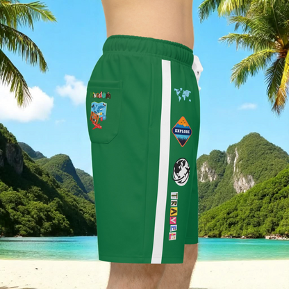 Unisex Adventure-Inspired Athletic Shorts, Casual Gym Wear, Perfect for Summer Activities