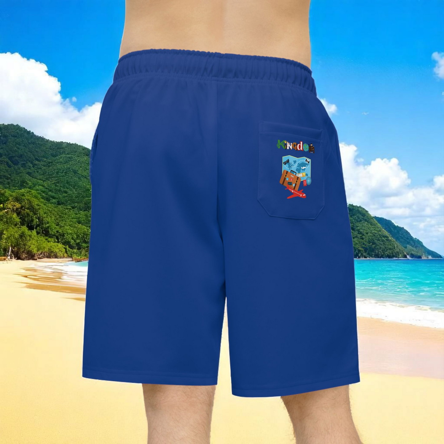 Travel Themed Athletic Shorts, Unisex Casual Gym Wear, Perfect for Summer Activities