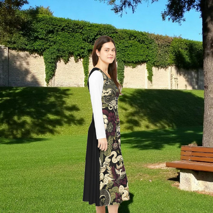 Floral Print Long Sleeve Dance Dress, Perfect for Parties, Dance Recitals, Spring Celebrations