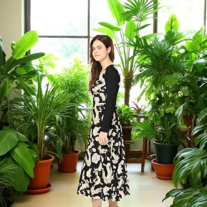 Beautiful Dragon Long Sleeve Dance Dress | Boho Style, Dance Wear, Vintage Inspired, Garden Party Dress, Mother’s Day Gift