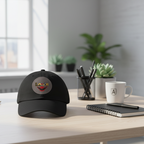 Dad Hat - Lone Wolf Themed Unisex Dad Hat with Leather Patch (Round) Unisex Printify