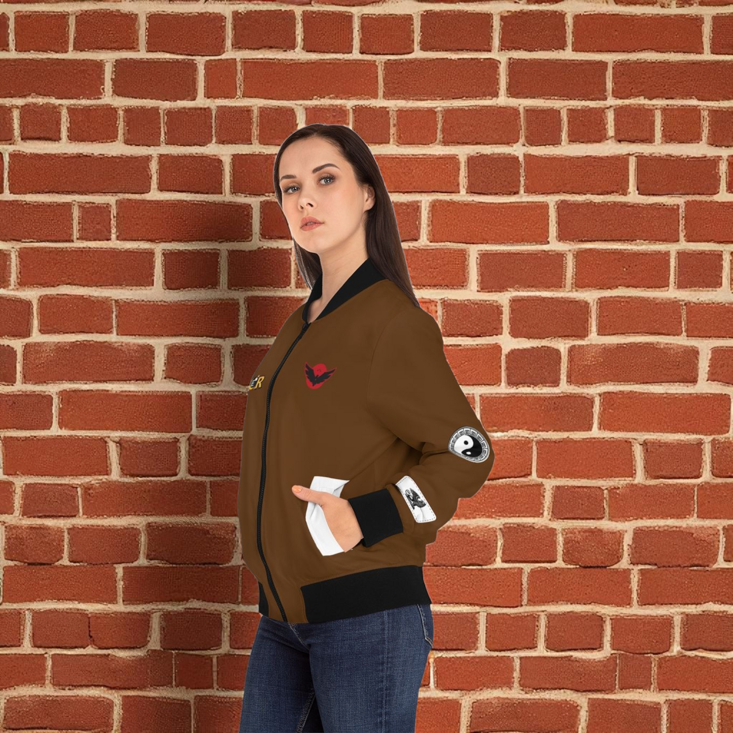 Gothic Jacket, Graphic Women's Coat, 3D Art Outerwear, Unique Hand Art Jacket