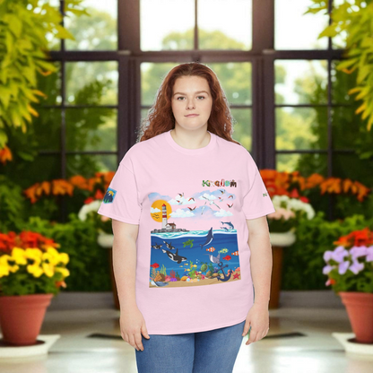 Nautical Dolphins Graphic Unisex T-shirt