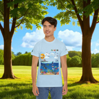 Nautical Dolphins Graphic Unisex T-shirt Printify