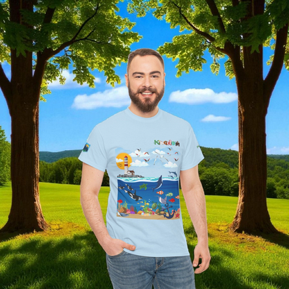 Nautical Dolphins Graphic Unisex T-shirt