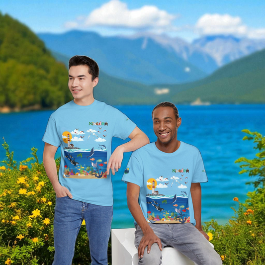 Nautical Dolphins Graphic Unisex T-shirt