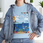 Nautical Dolphins Graphic Unisex T-shirt Printify