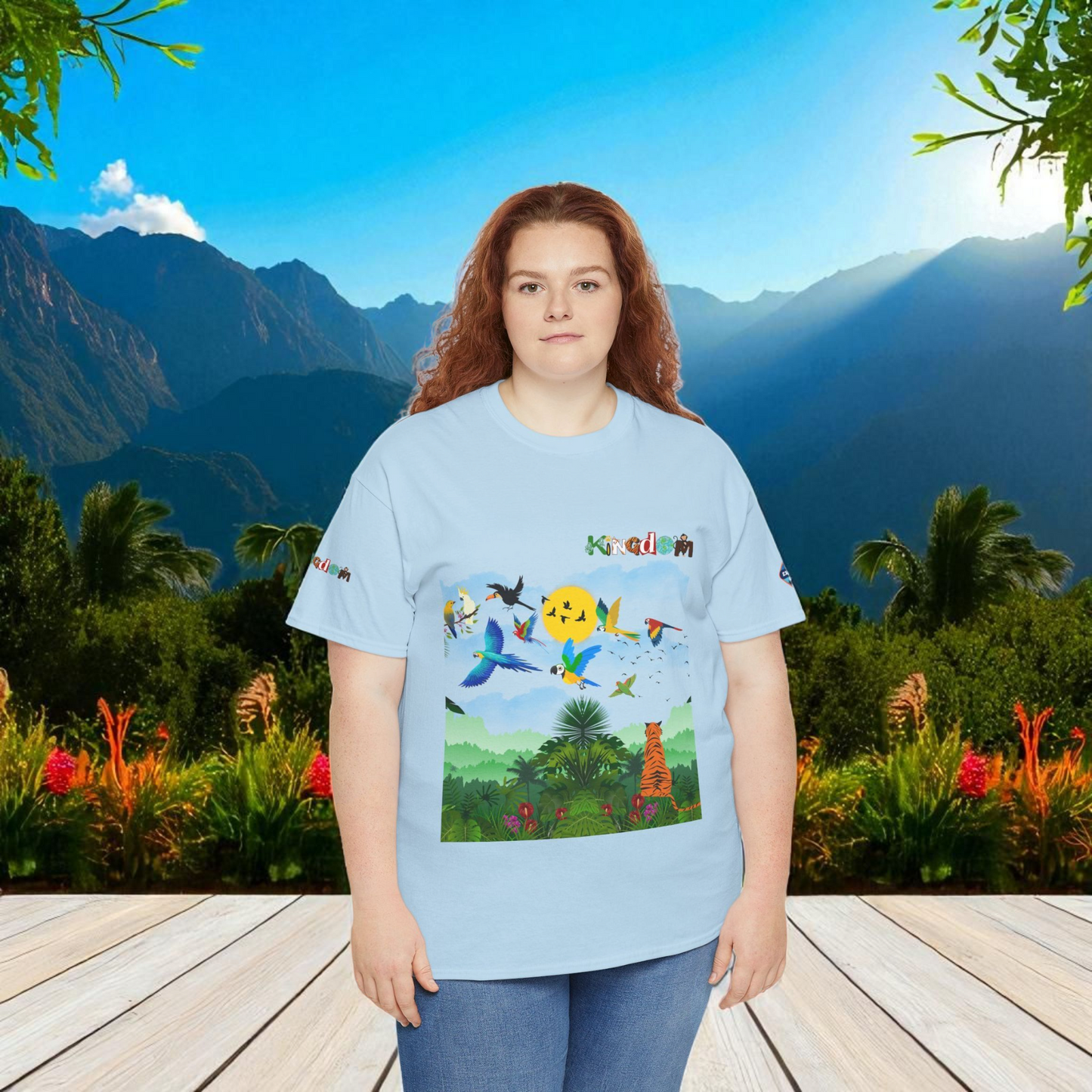 Tropical Birds Unisex Tee, Jungle Animals Graphic Shirt, Nature Inspired T-Shirt