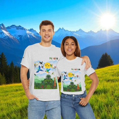 Tropical Birds Unisex Tee, Jungle Animals Graphic Shirt, Nature Inspired T-Shirt
