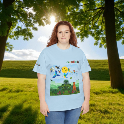 Tropical Birds Unisex Tee, Jungle Animals Graphic Shirt, Nature Inspired T-Shirt