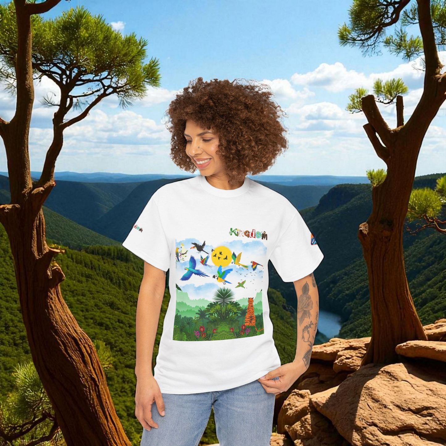 Tropical Birds Unisex Tee, Jungle Animals Graphic Shirt, Nature Inspired T-Shirt