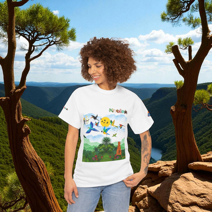 Tropical Birds Unisex Tee, Jungle Animals Graphic Shirt, Nature Inspired T-Shirt