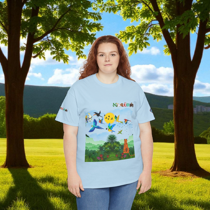 Tropical Birds Unisex Tee, Jungle Animals Graphic Shirt, Nature Inspired T-Shirt