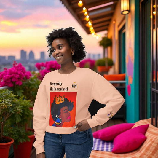 Afrocentric Graphic Sweatshirt - Black Art Unisex Lightweight Crewneck