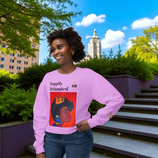 Afrocentric Graphic Sweatshirt - Black Art Unisex Lightweight Crewneck