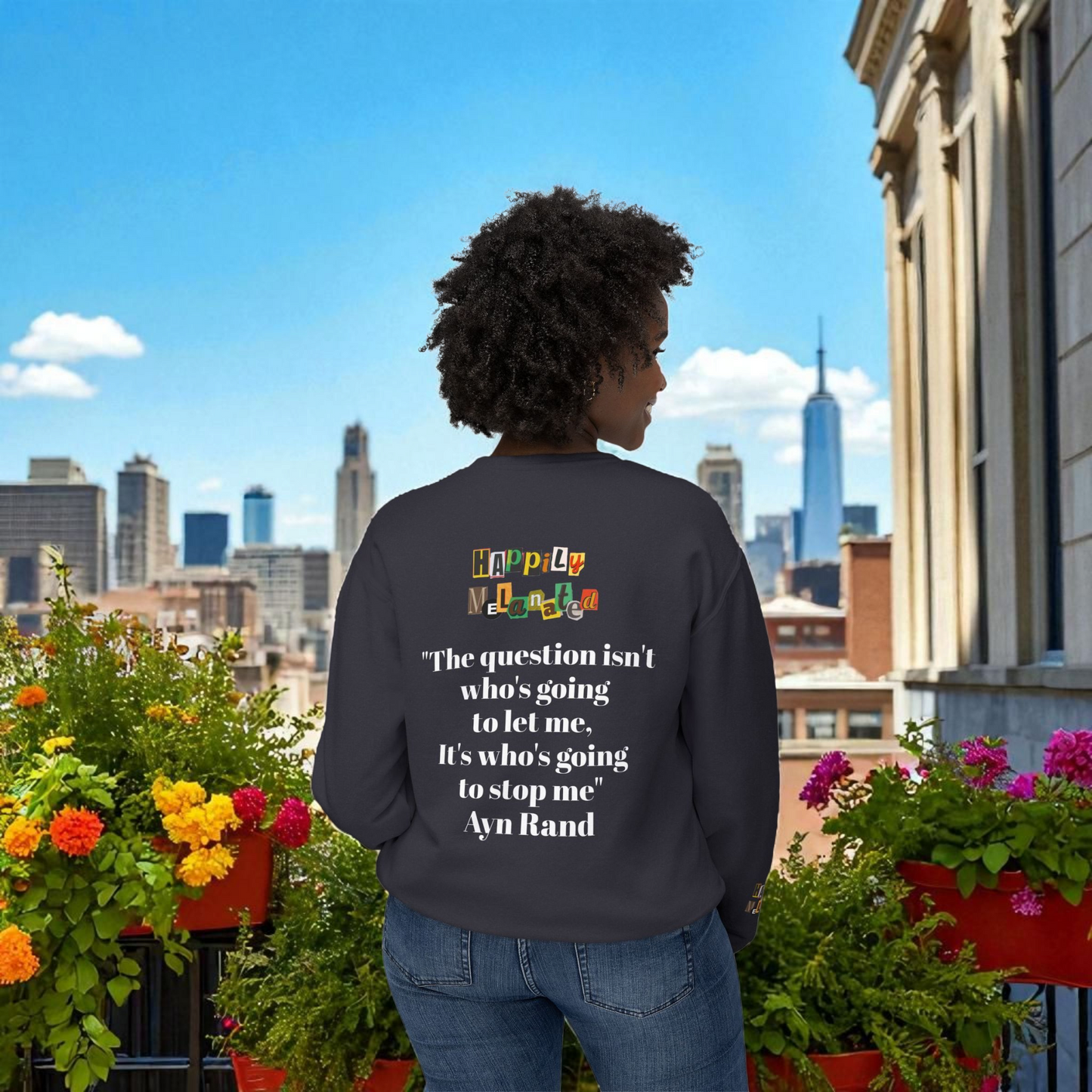 Afrocentric Graphic Sweatshirt - Black Art Unisex Lightweight Crewneck