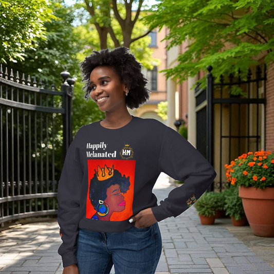 Afrocentric Graphic Sweatshirt - Black Art Unisex Lightweight Crewneck