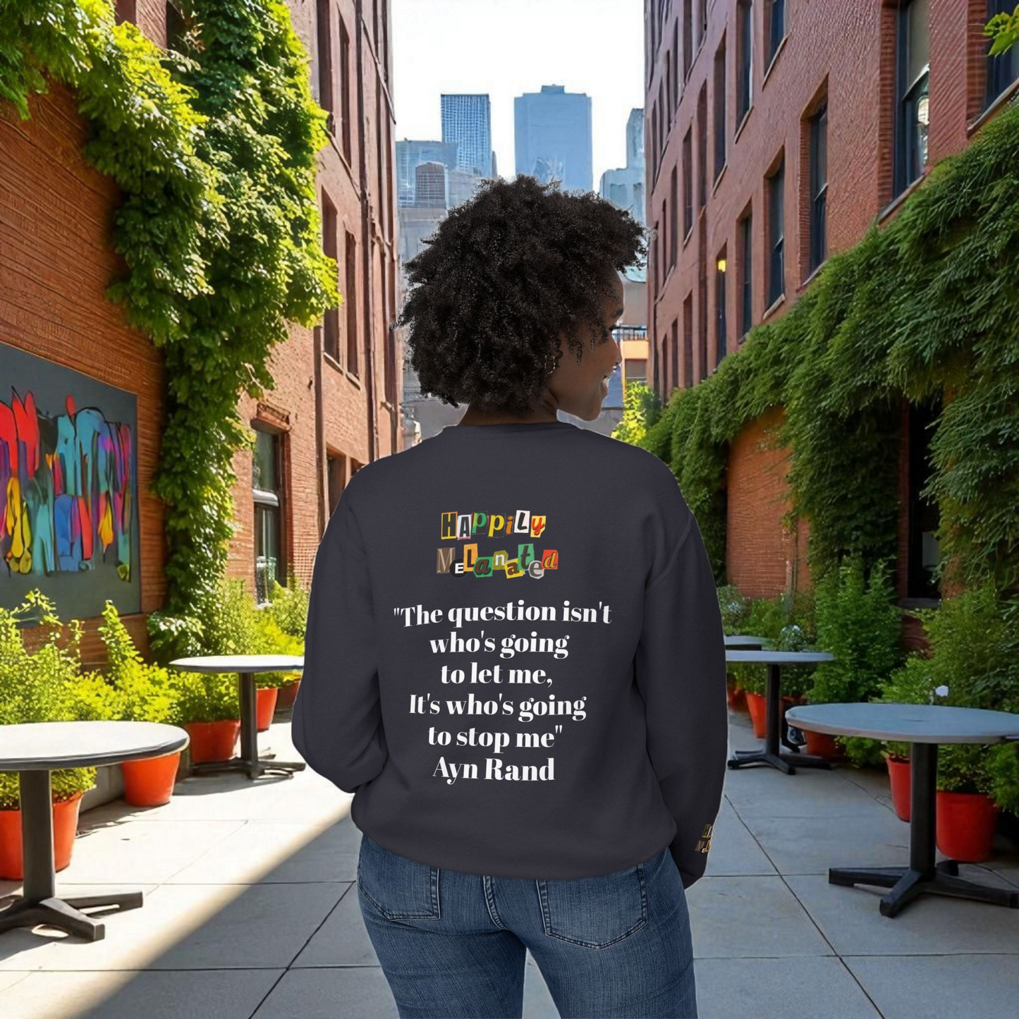 Afrocentric Graphic Sweatshirt - Black Art Unisex Lightweight Crewneck