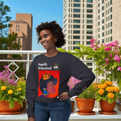 Afrocentric Graphic Sweatshirt - Black Art Unisex Lightweight Crewneck