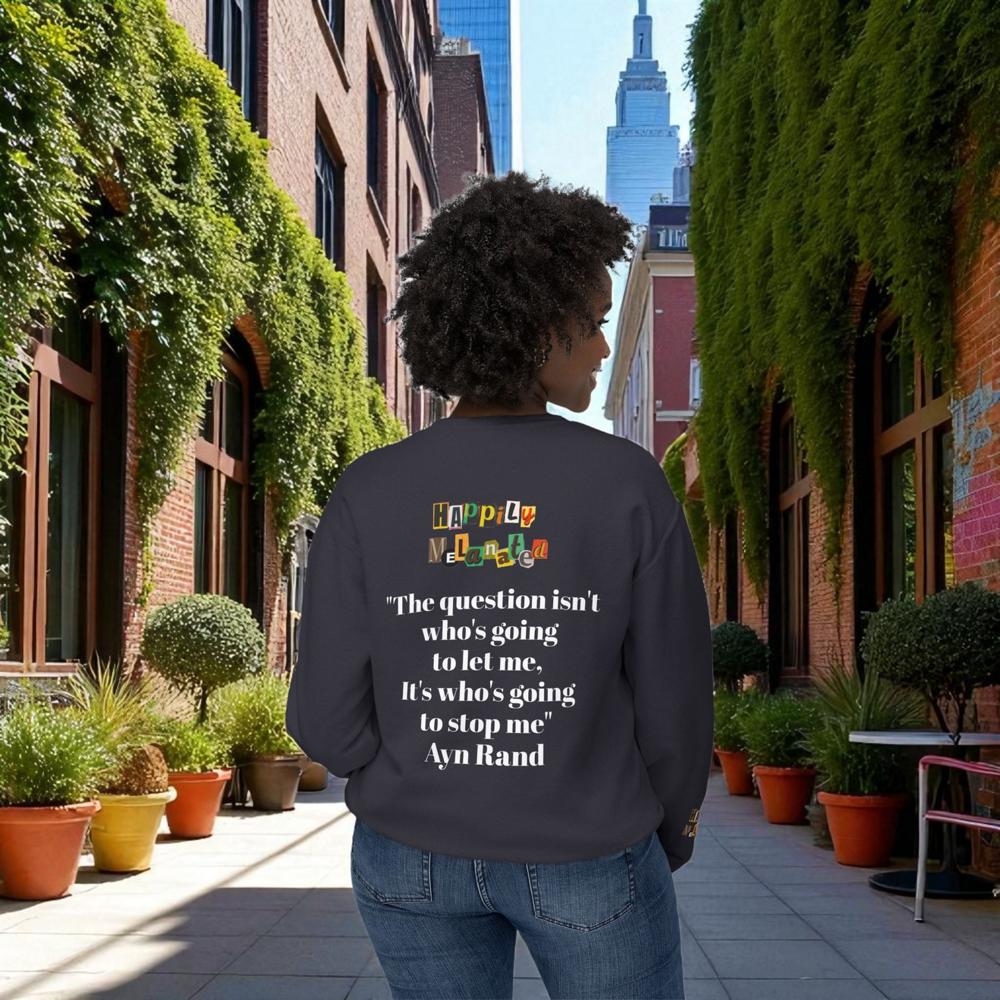 Afrocentric Graphic Sweatshirt - Black Art Unisex Lightweight Crewneck