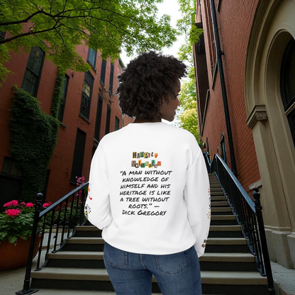 Handcrafted Afro Music Cartoon Graphic Unisex Lightweight Crewneck Sweatshirt