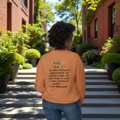 Handcrafted Afro Music Cartoon Graphic Unisex Lightweight Crewneck Sweatshirt