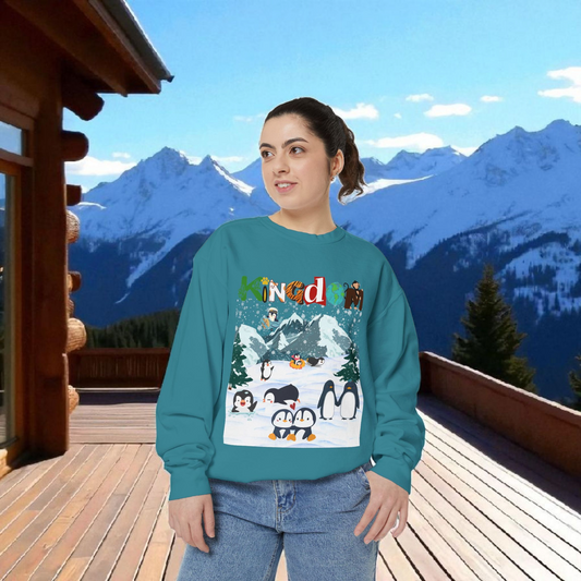 Arctic Animals, Penguins  Graphic Unisex Sweatshirt, Winter Jumper, Animal Lover Gift