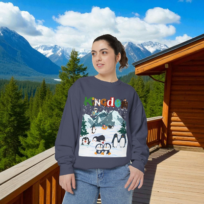 Arctic Animals, Penguins  Graphic Unisex Sweatshirt, Winter Jumper, Animal Lover Gift