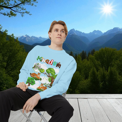 Tiger Jungle Unisex Sweatshirt, Wild Animals Garment-Dyed Jumper, Wildlife Sweatshirt, Tiger Print