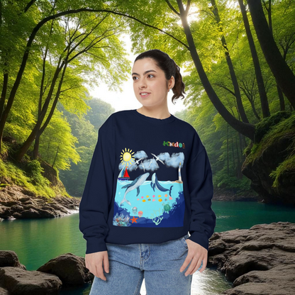 Nautical Animals Unisex Sweatshirt, Underwater Sailor Life Jumper, Sea Creatures Sweater