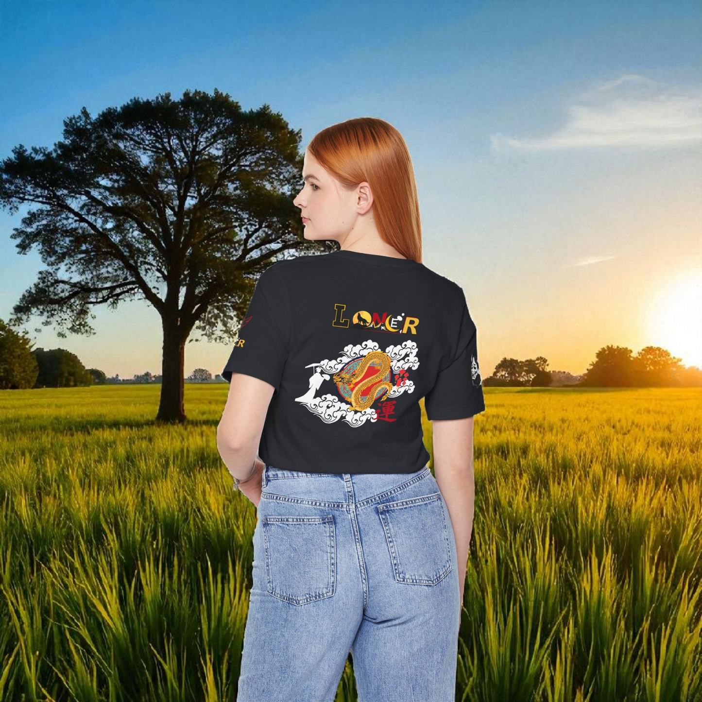 Dragon Graphic Tee, Loner Themed Unisex Shirt, Dragon Art T-Shirt, Mythical Creature Top
