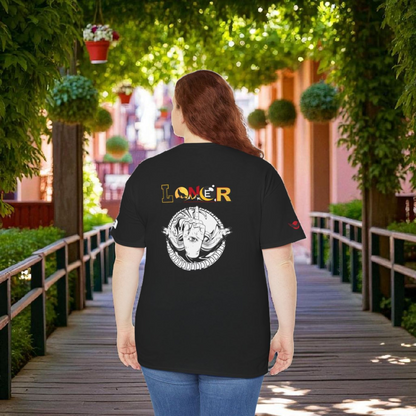 Loner Unisex Jersey Tee, Unique Hand with Eye Graphic, Moray Eels Shirt, Eye-Catching T-Shirt