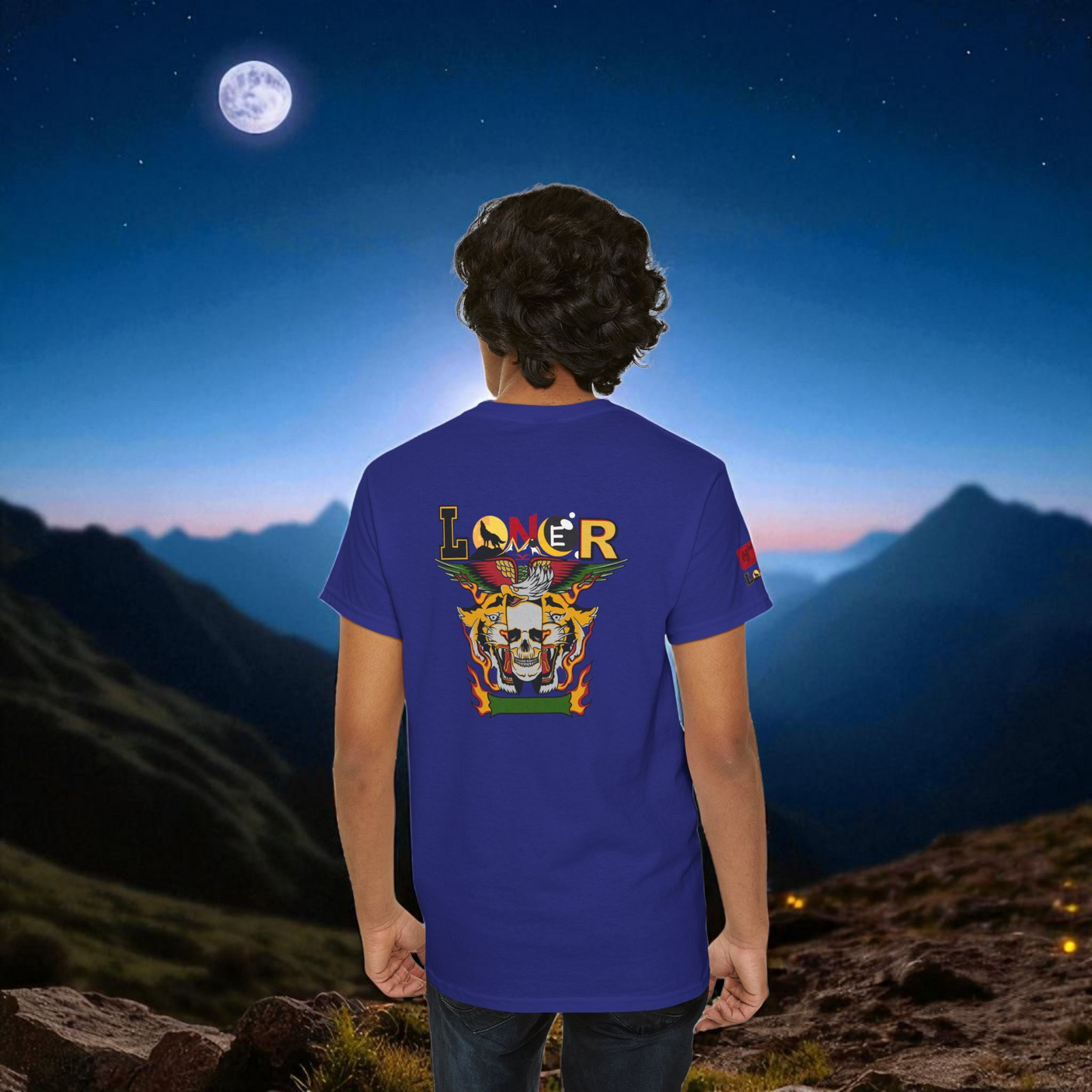 Tiger Skull Graphic Tee, Wild Animal Print Shirt for Men and Women, Alternative Art