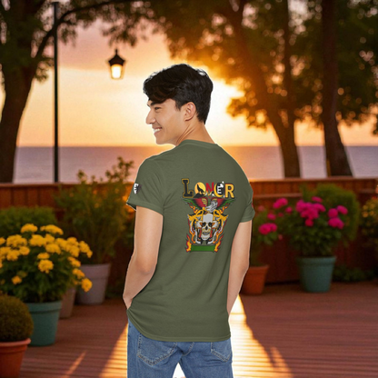 Tiger Skull Graphic Tee, Wild Animal Print Shirt for Men and Women, Alternative Art