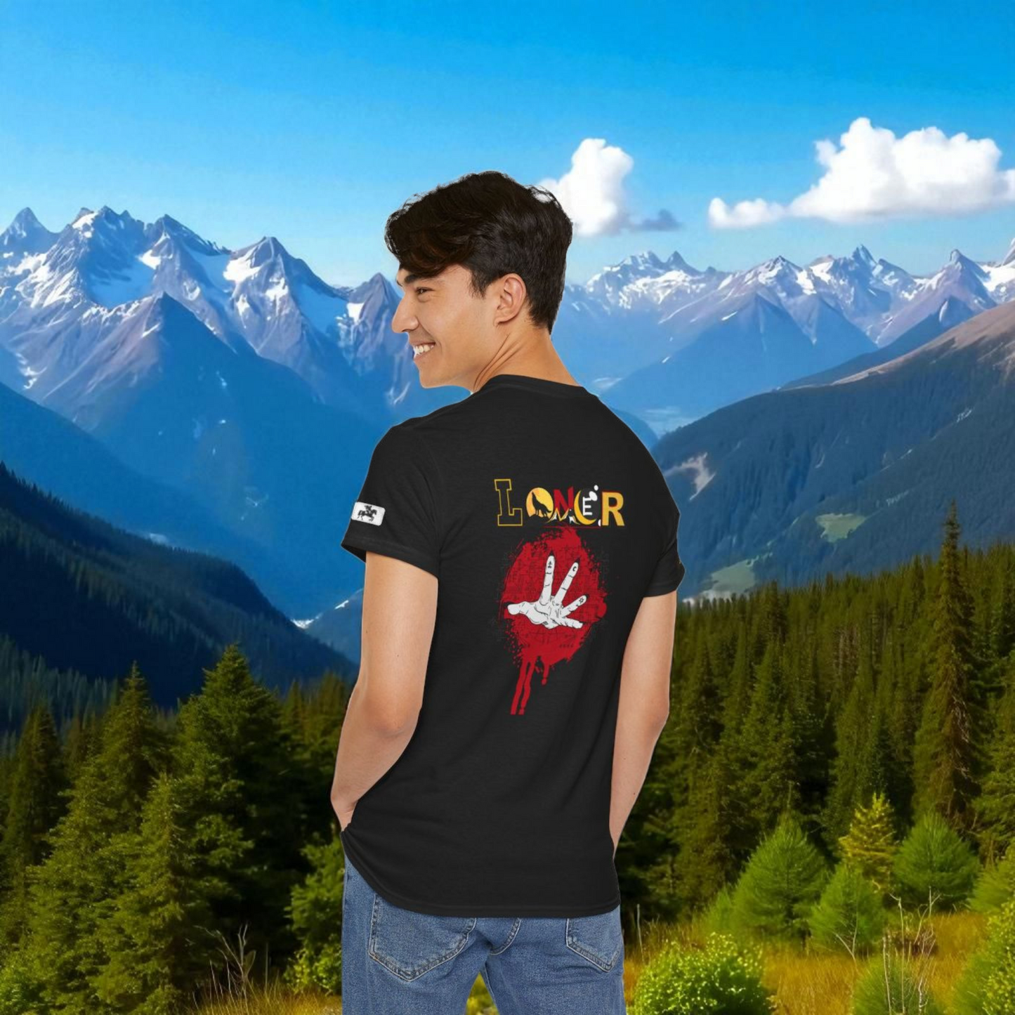 Mystical Hand Art Unisex Tee, Loner Themed Reaching Hand Graphic Shirt, Alternative clothing
